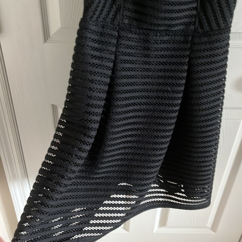 Mossimo Black Sheer Striped Textured Dress With Black Slip Underneath Size Med - Picture 5 of 13